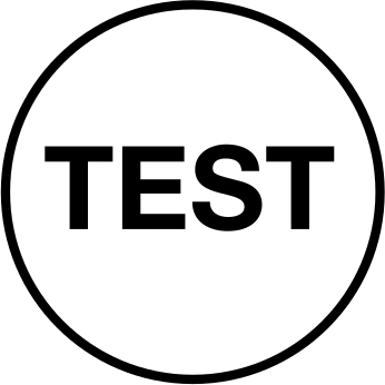 Kontrol Lastik Damgası, Siyah Mürekkep ile, Test Mesajı, 1/4" Çap Baskı