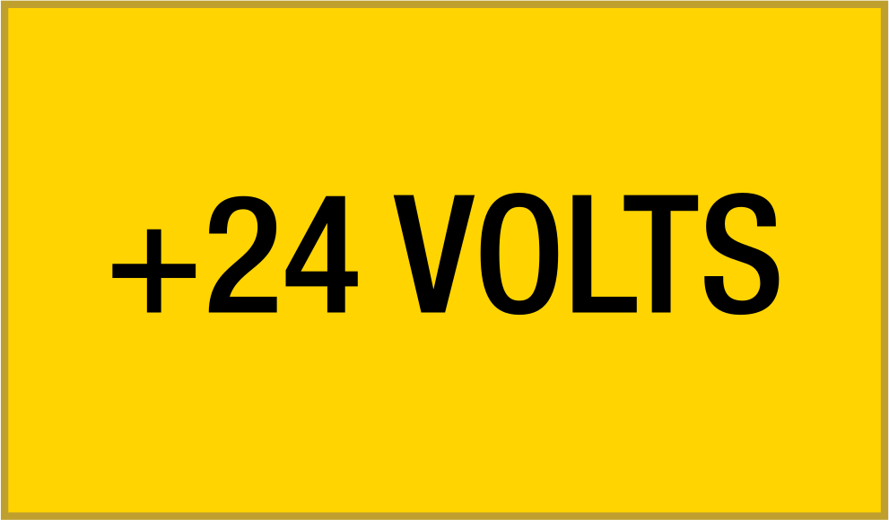 Yansıtıcı Elektrikli Ekipman Etiketleri, 1-3/8“ Yükseklik x 1-7/8” Genişlik, (+24 Volt)