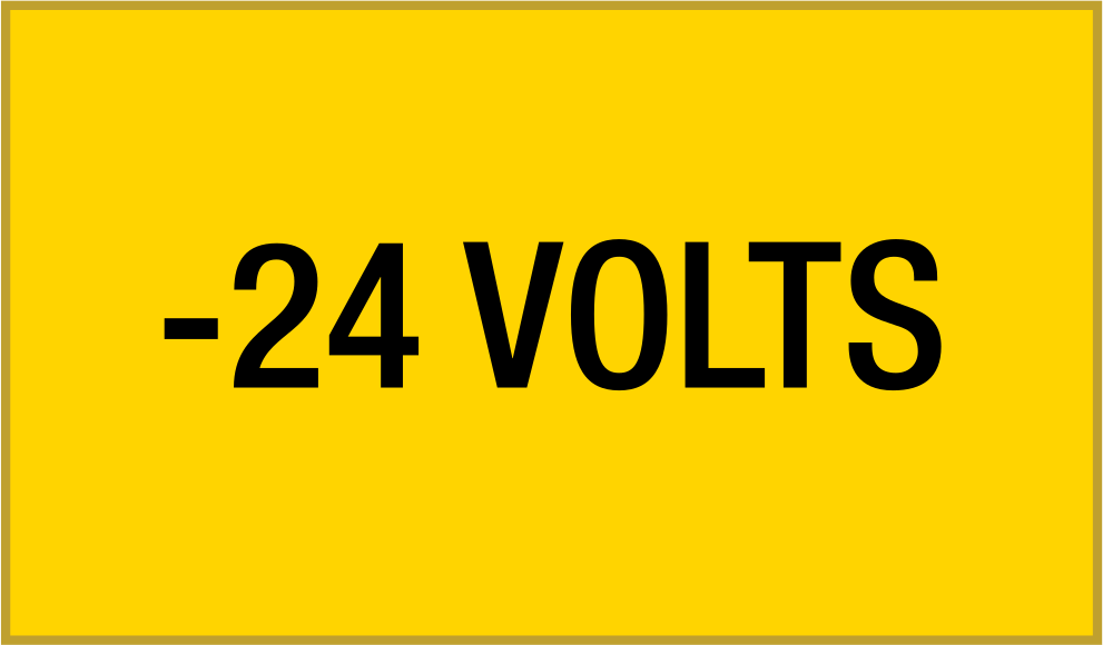 Yansıtıcı Elektrikli Ekipman Etiketleri, 2-7/8“ Yükseklik x 4-7/8” Genişlik, (-24 Volt)