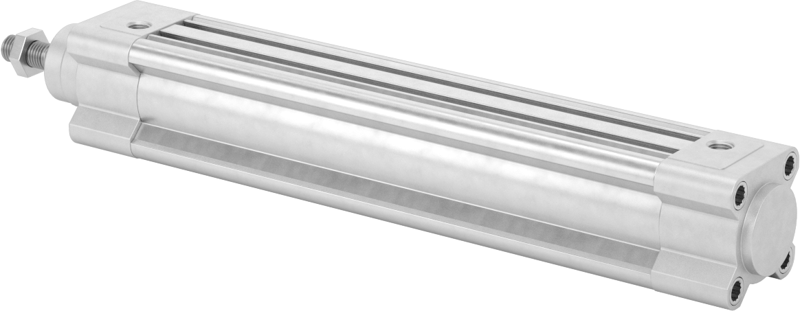 Kapalı Gövdeli Yüke Duyarlı Hava Silindiri, Yastıklı, 32 mm Delik Boyutu, 175 mm Strok Uzunluğu