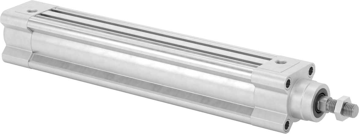 Kapalı Gövdeli Yüke Duyarlı Hava Silindiri, Yastıklı, 32 mm Delik Boyutu, 175 mm Strok Uzunluğu