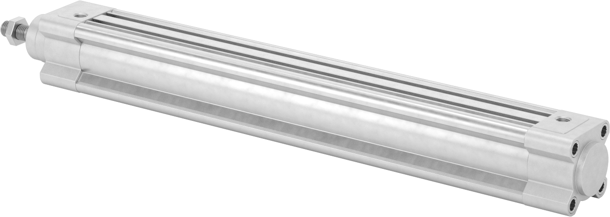 Kapalı Gövdeli Yüke Duyarlı Hava Silindiri, Yastıklı, 32 mm Delik Boyutu, 275 mm Strok Uzunluğu