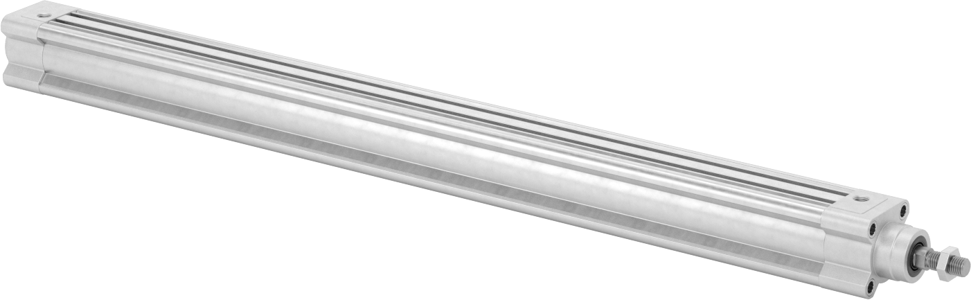 Kapalı Gövdeli Yüke Duyarlı Hava Silindiri, Kendinden Ayarlı Yastıklı, 32 mm Delik, 500 mm Strok