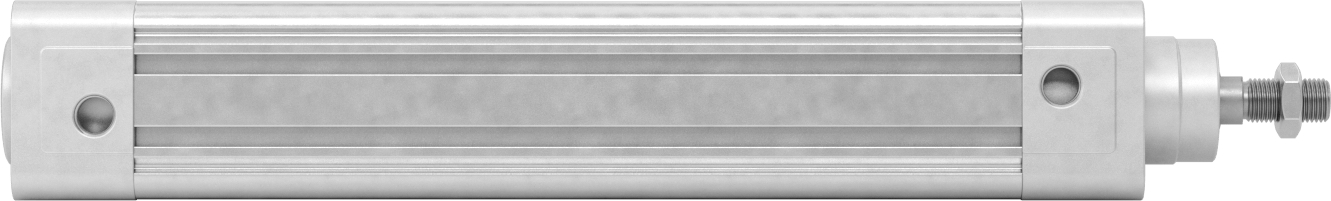 Kapalı Gövdeli Yüke Duyarlı Hava Silindiri, Kendinden Ayarlı Yastıklı, 40 mm Delik, 200 mm Strok