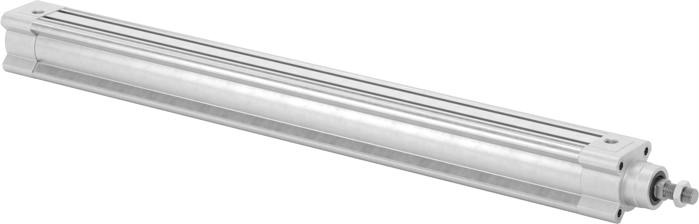 Kapalı Gövdeli Yüke Duyarlı Hava Silindiri, Yastıklı, 40 mm Delik Çapı, 500 mm Strok Uzunluğu