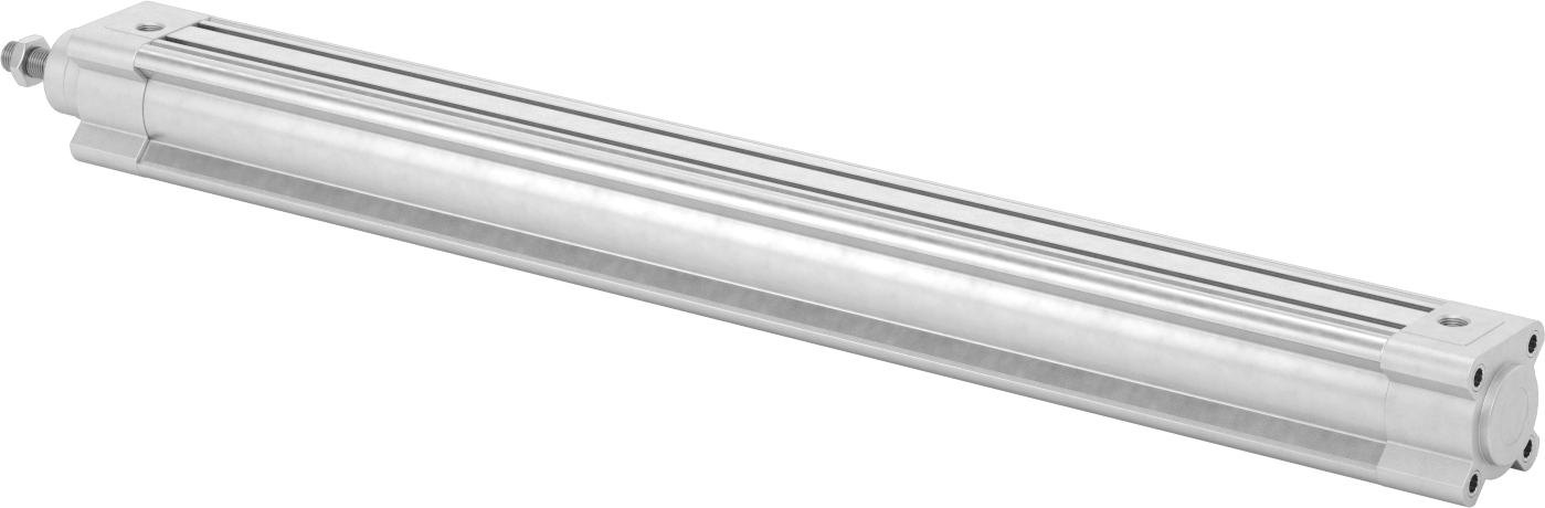 Kapalı Gövdeli Yüke Duyarlı Hava Silindiri, Yastıklı, 40 mm Delik Çapı, 500 mm Strok Uzunluğu