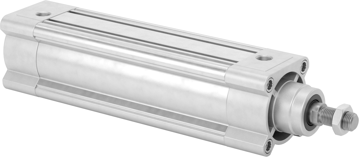 Kapalı Gövdeli Yüke Duyarlı Hava Silindiri, Yastıklı, 63 mm Delik Boyutu, 175 mm Strok Uzunluğu