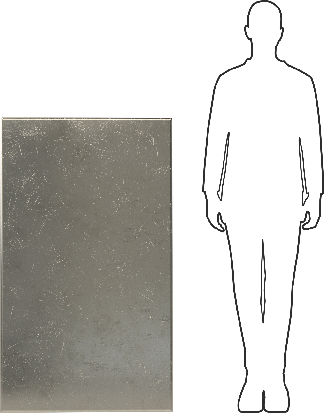 Çinko Folyo, 0,06“ Kalınlık x 28” Genişlik x 44" Uzunluk