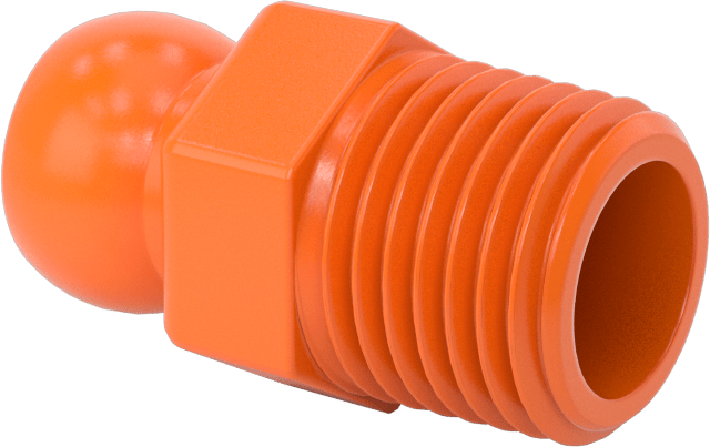 Erkek Besleme Konektörü, 1/4 BSPT x 1/4" Loc-Line Soğutma Sıvısı Hortumu