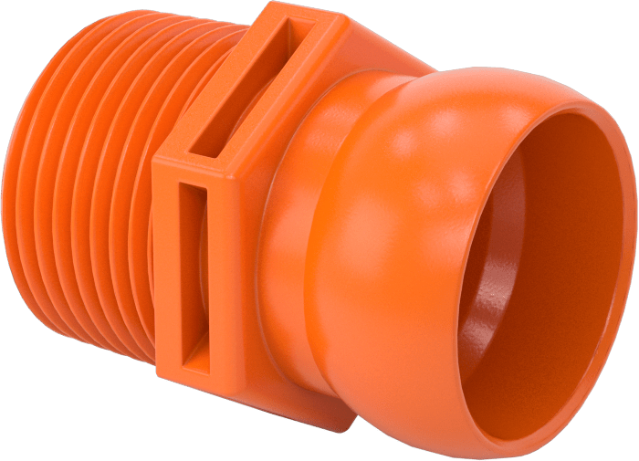 Erkek Besleme Konektörü, 3/4 BSPT x 3/4" Loc-Line Soğutma Sıvısı Hortumu