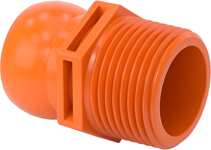 Erkek Besleme Konektörü, 3/4 BSPT x 3/4" Loc-Line Soğutma Sıvısı Hortumu