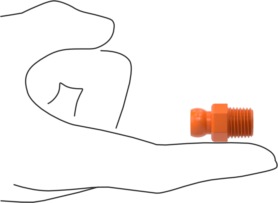 Erkek Adaptör, 1/4" Anma Ölçüsü x 1/4 NPT, Loc-Line Soğutma Suyu Hortumu için