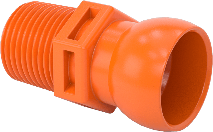 Erkek Besleme Konektörü, 3/8 NPT x 1/2" Loc-Line Soğutma Suyu Hortumu