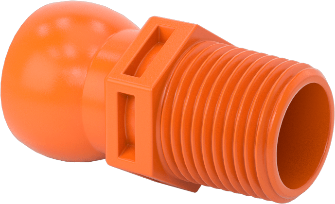 Erkek Besleme Konektörü, 3/8 NPT x 1/2" Loc-Line Soğutma Suyu Hortumu