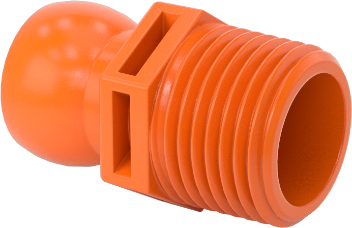 Erkek Besleme Konektörü, 1/2 NPT x 1/2" Loc-Line Soğutma Sıvısı Hortumu