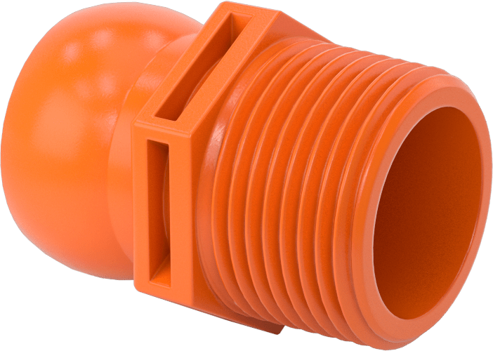 Erkek Besleme Konektörü, 3/4 NPT x 3/4" Loc-Line Soğutma Sıvısı Hortumu