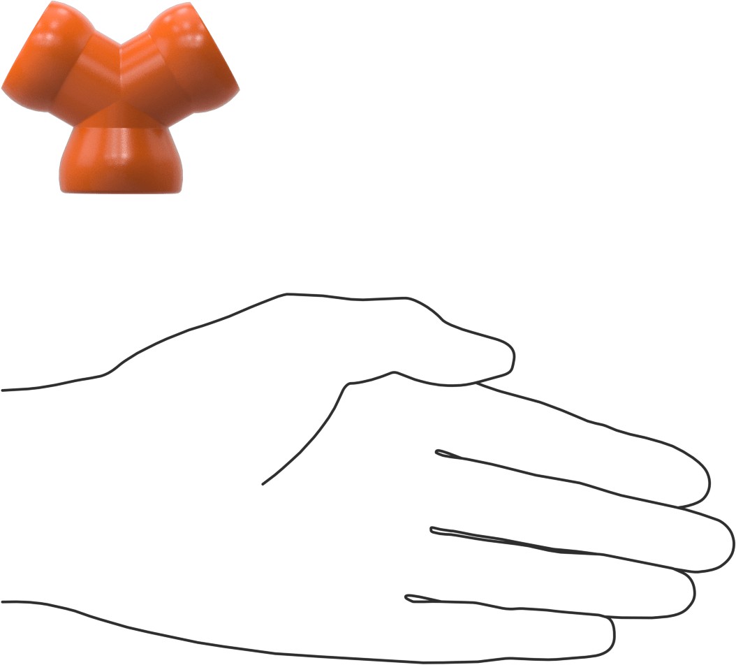 Y-Bağlantı Elemanı, 3/4" Anma Ölçüsü, Dişi x Erkek, Loc-Line Soğutma Suyu Hortumu için