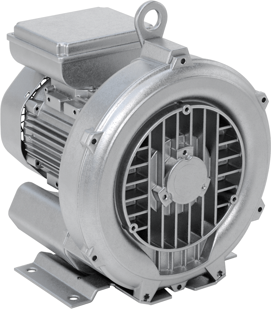 Yüksek Akışlı Düşük Basınçlı Sıkıştırılmış Hava Üfleyici, Tek Kademeli, Tek Faz, 102 CFM @ 0 PSI