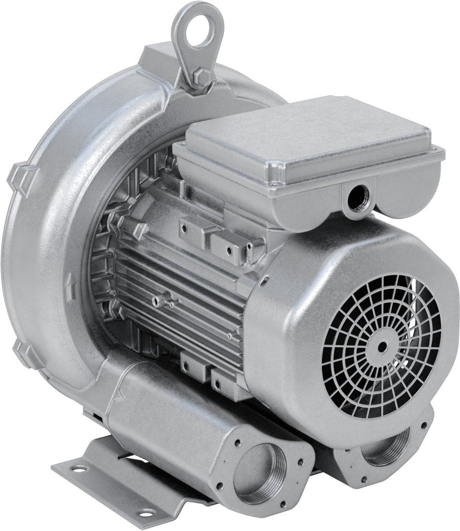 Yüksek Akışlı Düşük Basınçlı Sıkıştırılmış Hava Üfleyici, Tek Kademeli, Tek Faz, 102 CFM @ 0 PSI