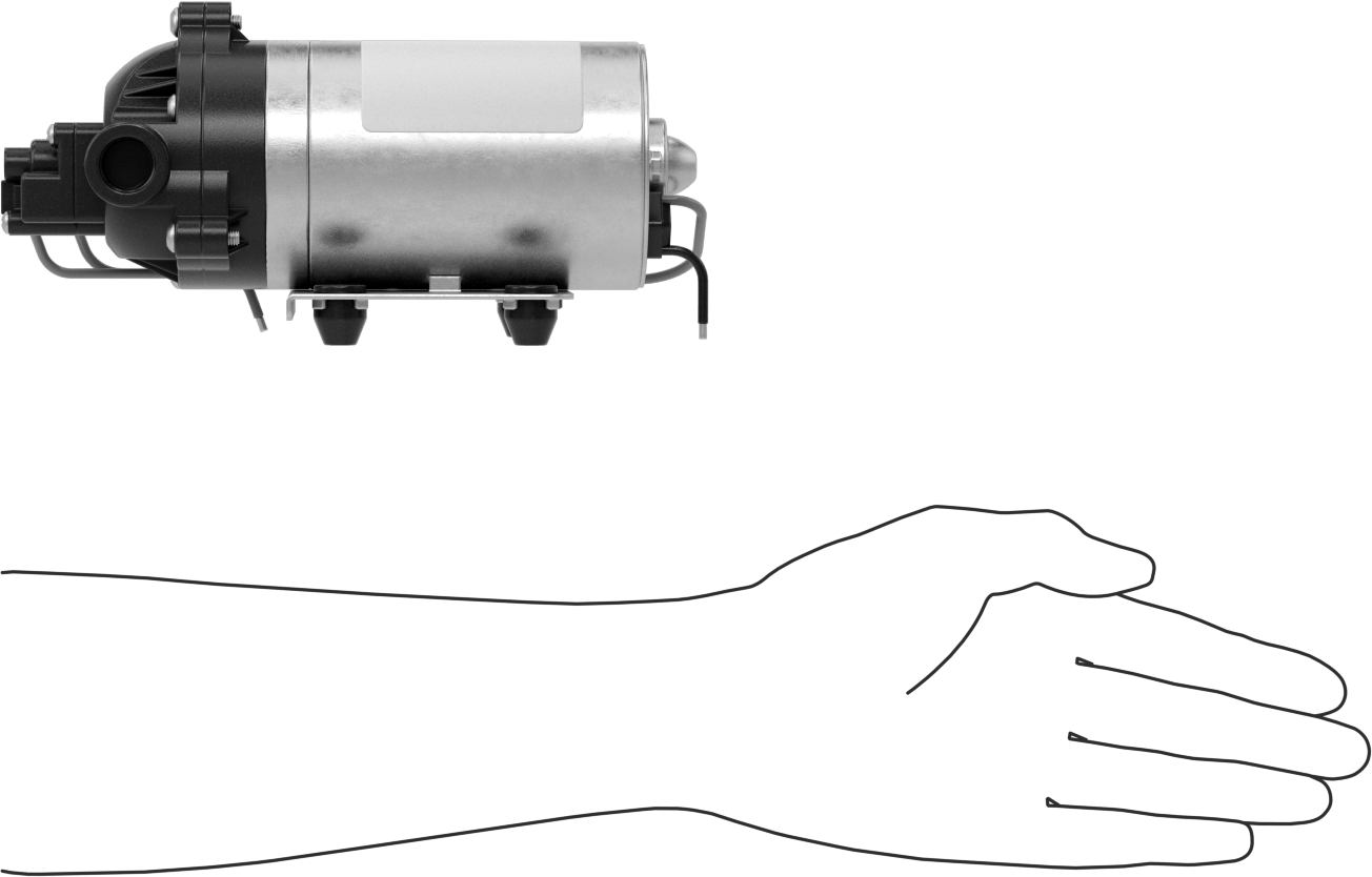 Her Yönde Sabit Akış Hızlı Pompa, Su için, 12V DC, 1.8 gpm, 138 Maksimum Baş Uzunluğu