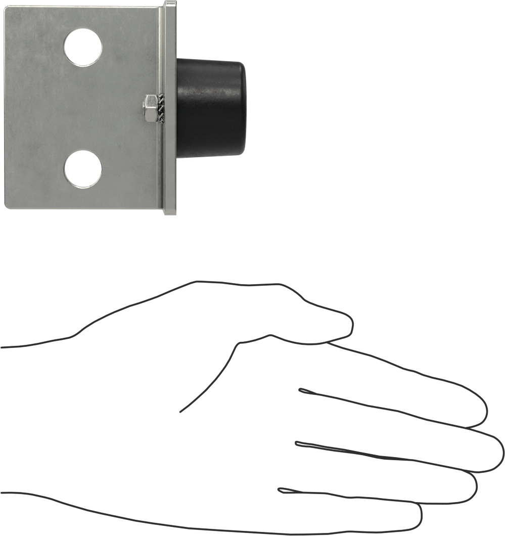 Sürgülü Kapılar için Kapı Durdurucu, 3-1/2" Uzunluk