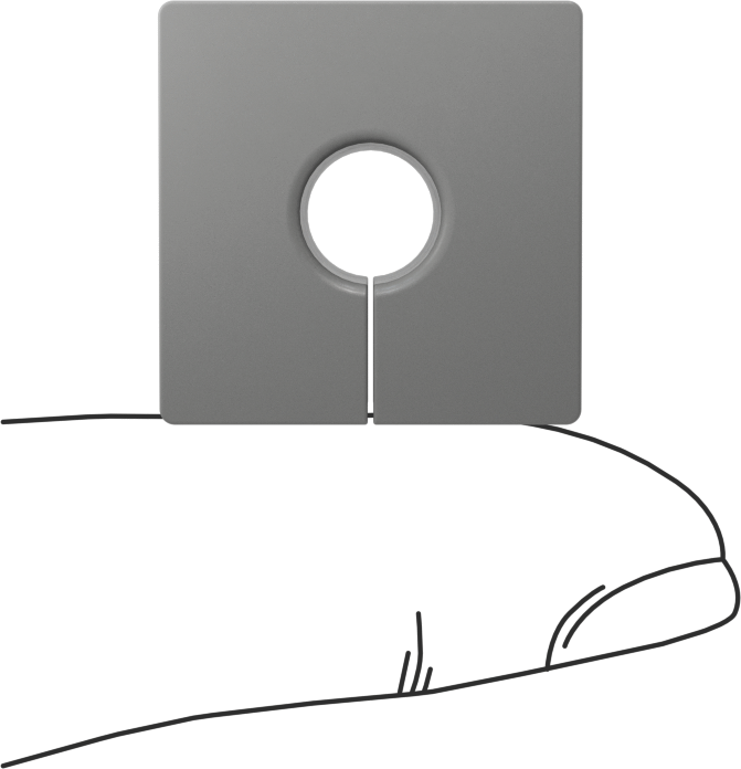 Sarmalı Kablo Tutucu, Bir adet 0,28“-0,31” dış çaplı kablo için küçük lastik insert