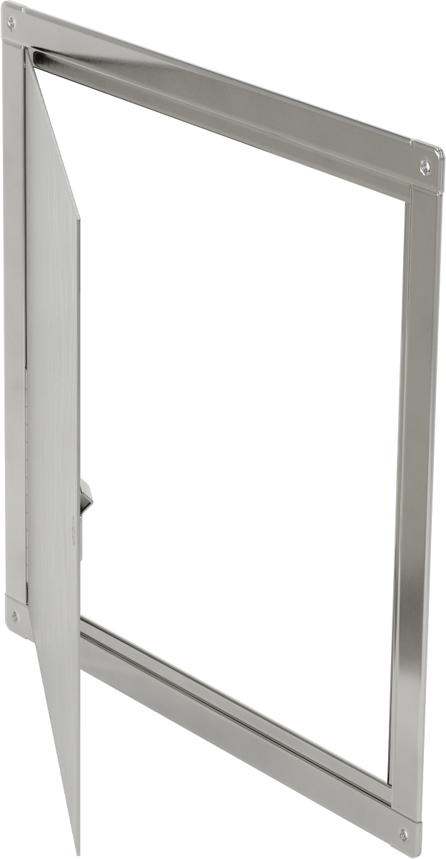 304 Paslanmaz Çelik Yüzeye Monte Erişim Paneli ve Çerçeve, 15-3/8“ x 15-3/8” Kesik için
