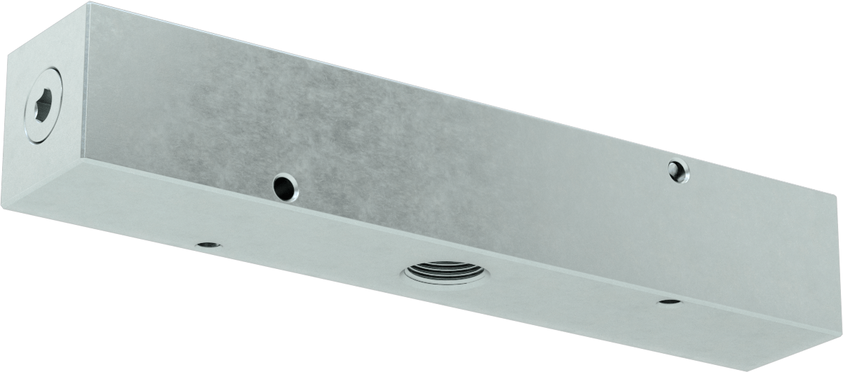 Düz Akışlı Dikdörtgen Manifold, Çinko Kaplı Çelik, Ekstra Geniş, 4 Çıkış, 3/4 NPT x 1/2 NPT