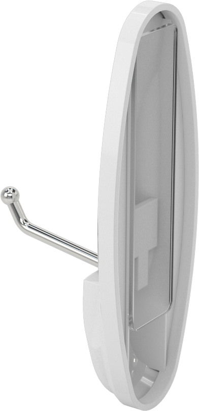 Yeniden Kullanılabilir Yapışkan Sırtlı Asma Kancası, Duvara Montaj, 1-1/2“ Genişlik x 4-1/8” Yükseklik x 1-7/8" Toplam Derinlik