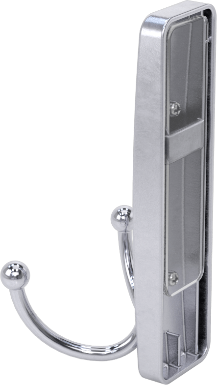 Yeniden Kullanılabilir Yapışkan Sırtlı Asma Kancası, Duvara Montaj, 2-1/4“ Genişlik x 4” Yükseklik x 1-5/8" Derinlik Toplam