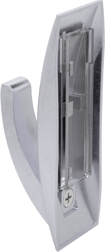 Yeniden Kullanılabilir Yapışkan Sırtlı Asma Kancası, Duvara Montaj, 1-1/8“ Genişlik x 3-1/8” Yükseklik x 1-1/8" Derinlik Toplam