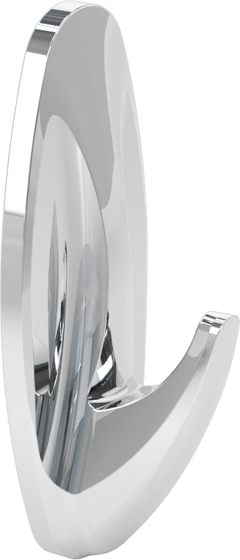 Yeniden Kullanılabilir Yapışkan Sırtlı Asma Kancası, Duvara Montaj, 1-1/2“ Genişlik x 4-1/8” Yükseklik x 1-1/2" Toplam Derinlik, Gri