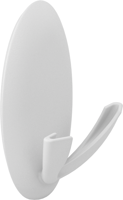 Yeniden Kullanılabilir Yapışkan Sırtlı Asma Kancası, Duvara Montaj, 2“ Genişlik x 3-1/4” Yükseklik x 1-1/4" Toplam Derinlik