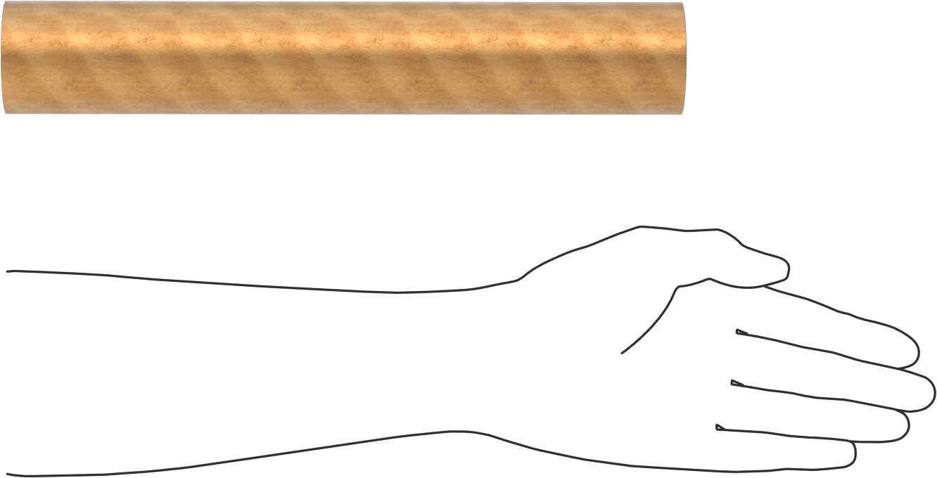 Ultra Aşınmaya Dayanıklı AMPCO® 18 Yatak Bronzu, 2 inç Çap, 12" Uzunluk