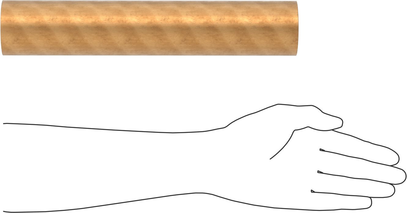 Ultra Aşınmaya Dayanıklı AMPCO® 18 Yatak Bronzu, 2-1/4" Çap, 12" Uzunluk