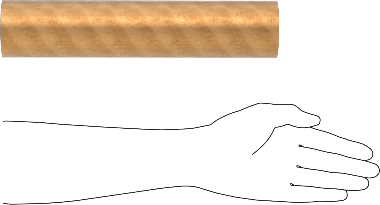 Ultra Aşınmaya Dayanıklı AMPCO® 18 Yatak Bronzu, 2-1/2" Çap, 12" Uzunluk