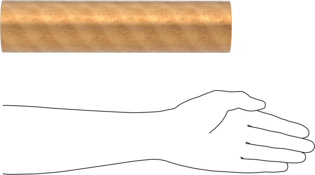 Ultra Aşınmaya Dayanıklı AMPCO® 18 Yatak Bronzu, 2-3/4" Çap, 12" Uzunluk