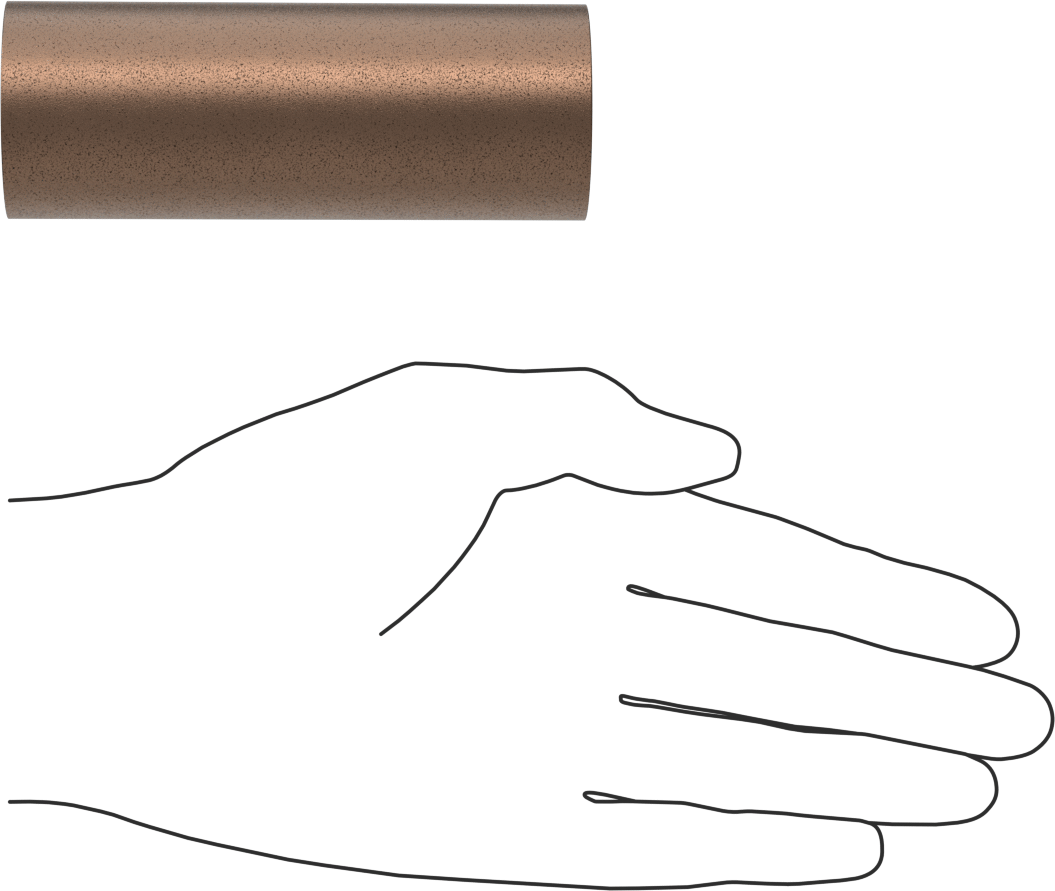 Yüksek Sıcaklık Grafit Dolgulu 841 Yatak Bronzu Çubuk, 1-1/2" Çap, 4" Uzunluk