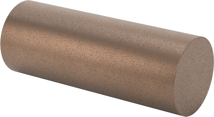 Yüksek Sıcaklık Grafit Dolgulu 841 Yatak Bronzu Çubuk, 1-1/2" Çap, 4" Uzunluk