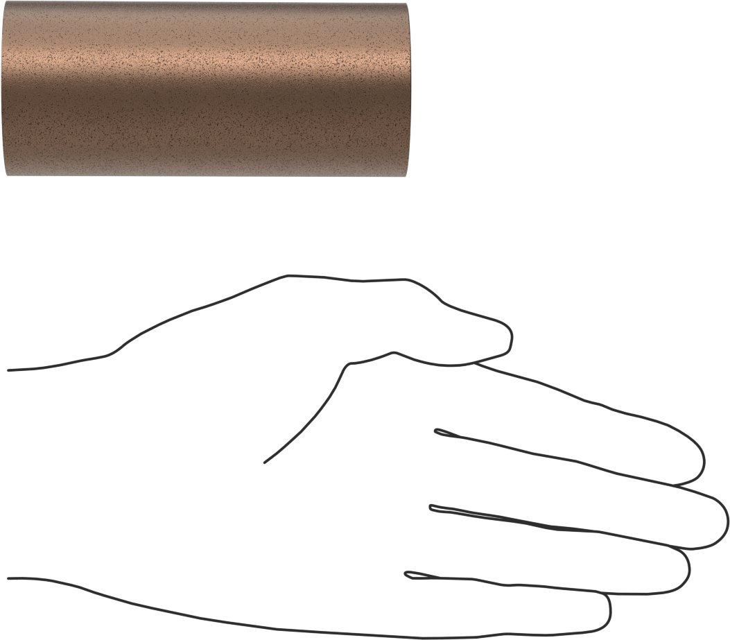 Yüksek Sıcaklık Grafit Dolgulu 841 Yatak Bronzu Çubuk, 1-3/4" Çap, 4" Uzunluk