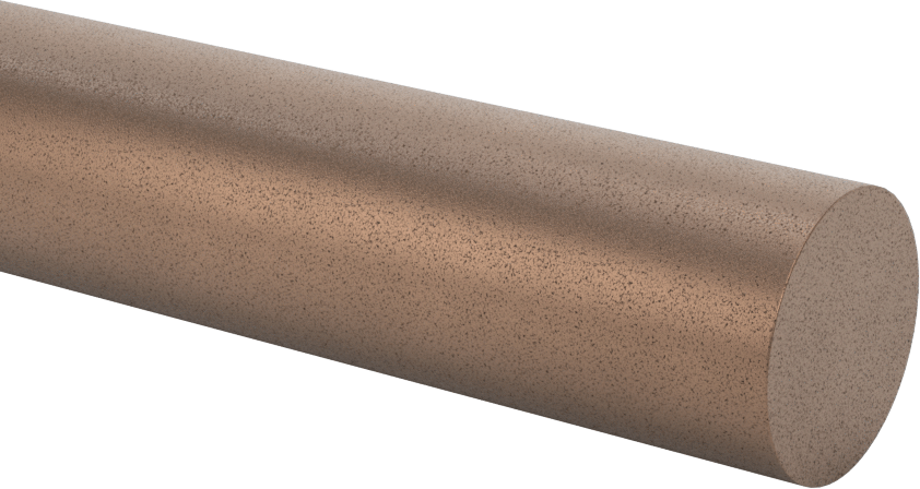 Yüksek Sıcaklık Grafit Dolgulu 841 Yatak Bronzu Çubuk, 7/8" Çap, 4" Uzunluk