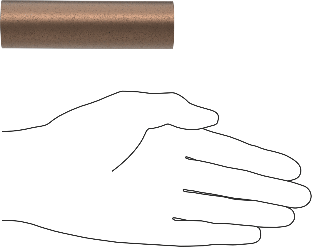 Yüksek Sıcaklık Grafit Dolgulu 841 Yatak Bronzu Çubuk, 1-1/8" Çap, 4" Uzunluk