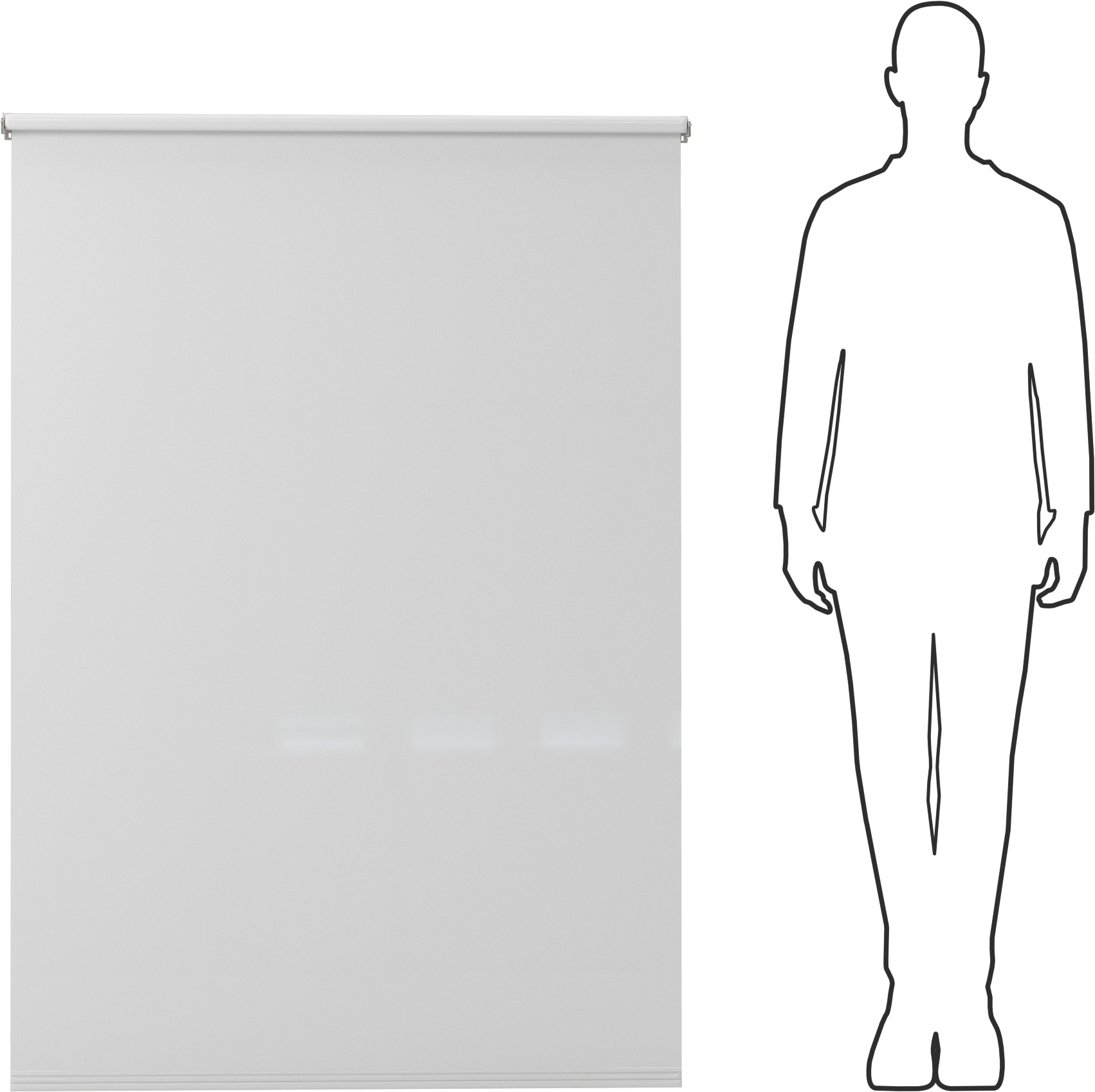 Gizlilik Penceresi Gölgelik, Özel Gölge, Beyaz, 60 inç Uzunluk, 38“-46” Genişlik