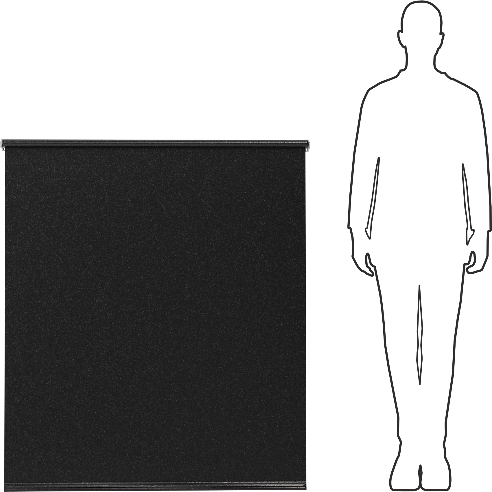 Gizlilik Penceresi Gölgelik, Özel Gölge, Siyah, 48 inç Uzunluk, 38“-46” Genişlik