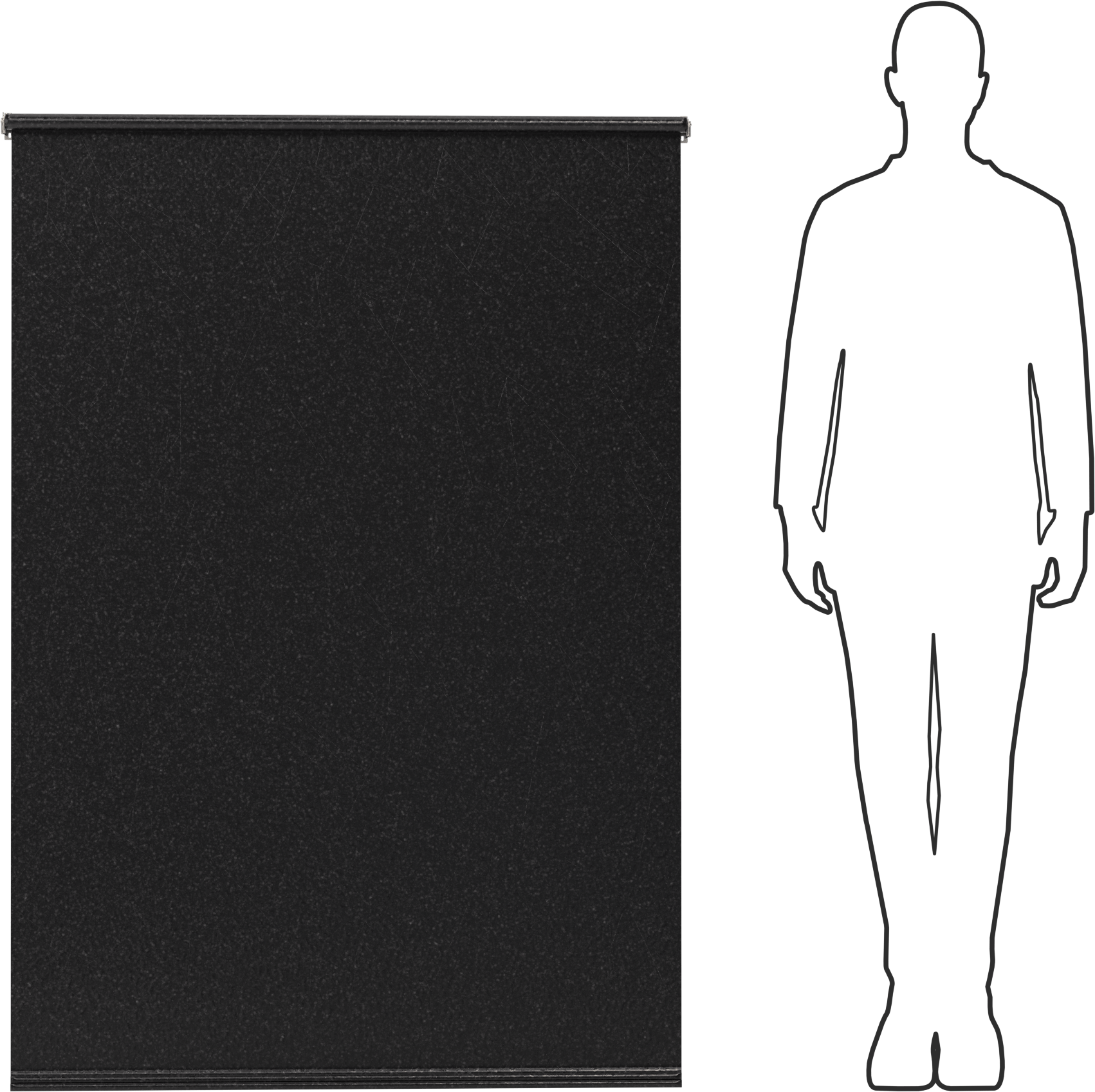 Gizlilik Penceresi Gölgelik, Özel Gölge, Siyah, 60 inç Uzunluk, 38“-46” Genişlik