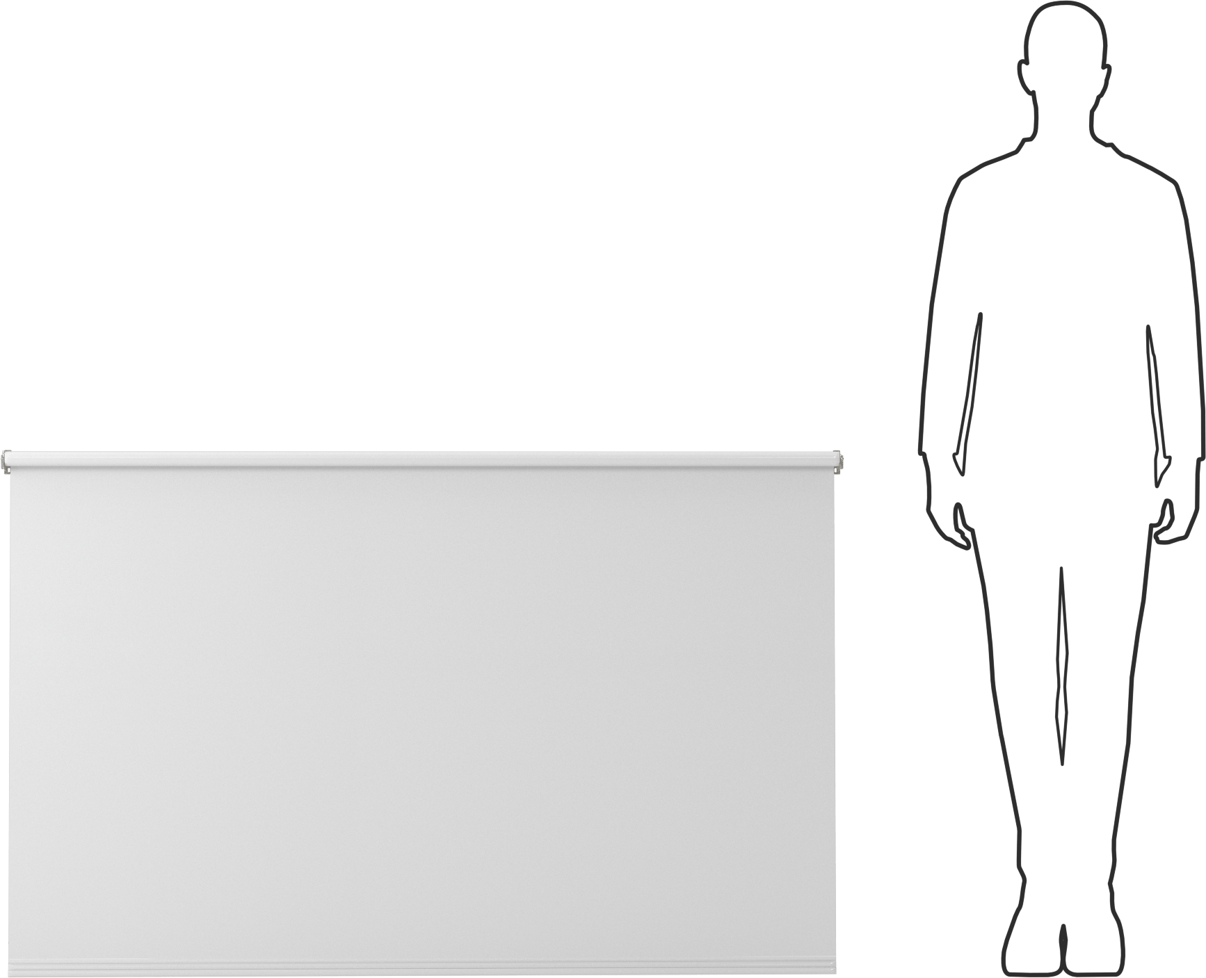 Gizlilik Penceresi Gölgelik, Özel Gölge, Beyaz, 36" Uzunluk, 56“-60” Genişlik