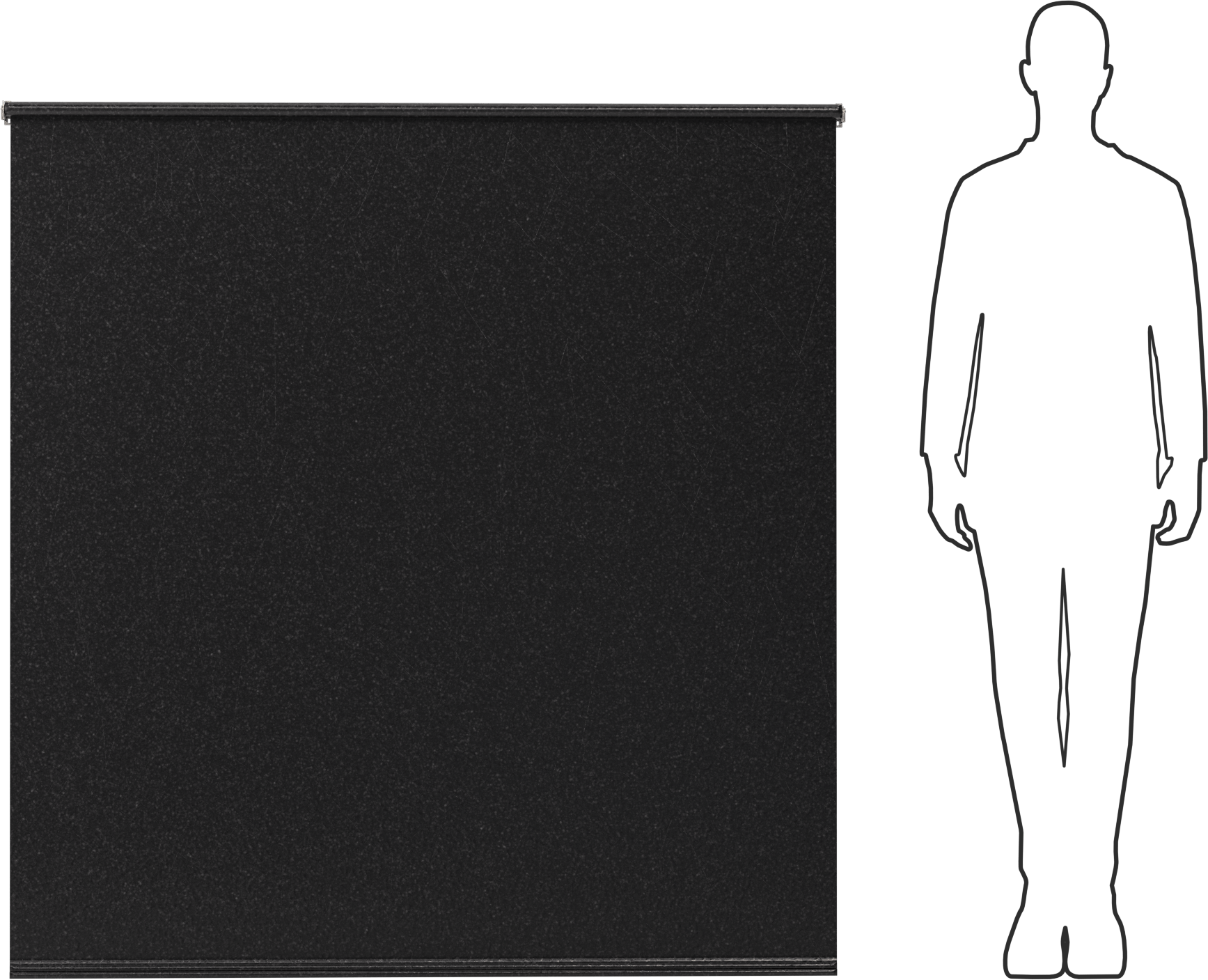 Gizlilik Penceresi Gölgelik, Özel Gölge, Siyah, 60 inç Uzunluk, 56“-60” Genişlik