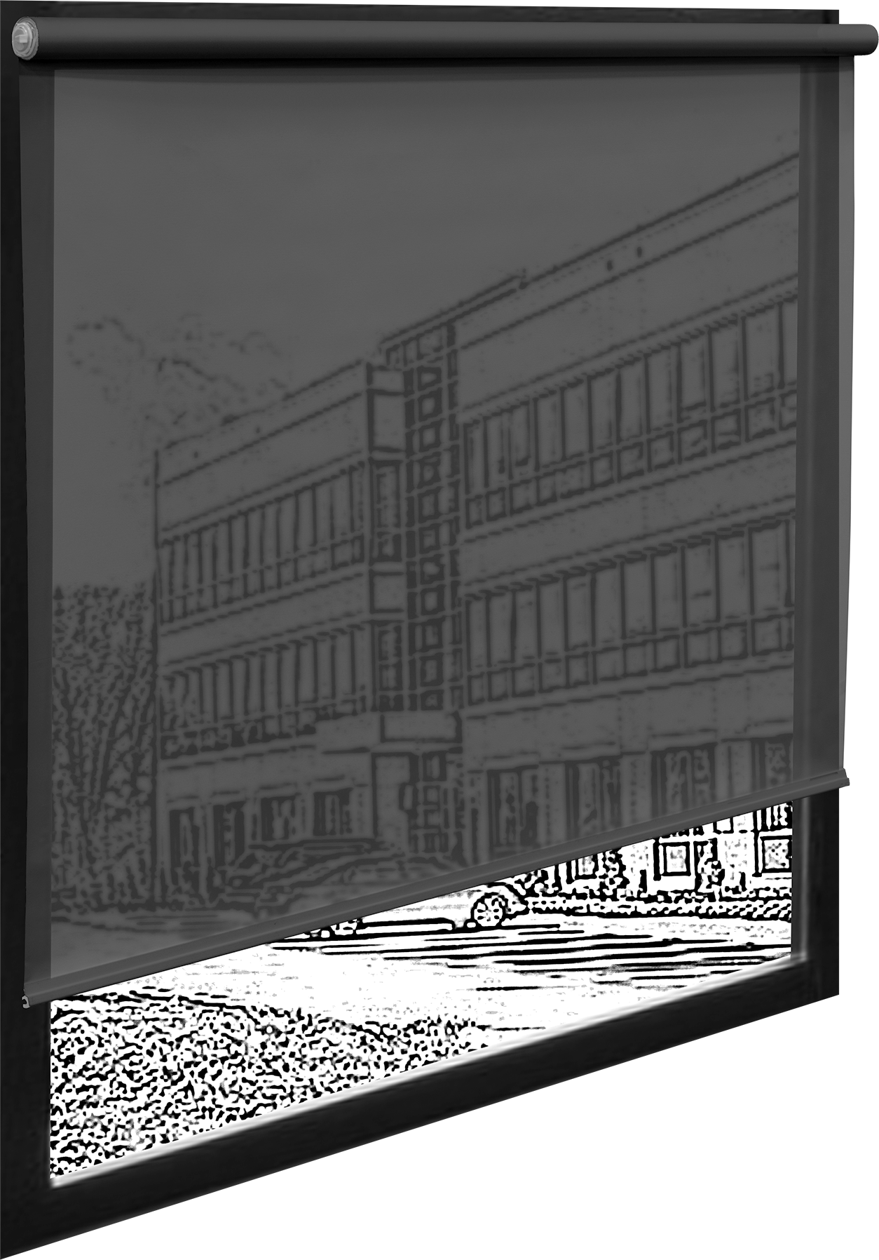 Işık Azaltıcı Pencere Gölgelik, Pürüzsüz, 55-1/4" Genişlik x 6 Fit Uzunluk