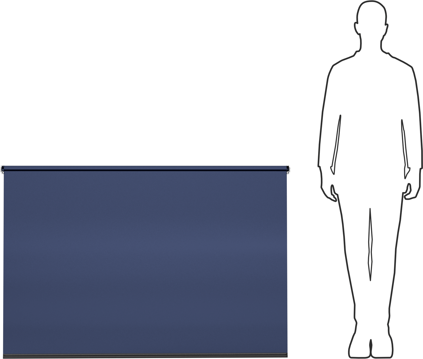 Işık Azaltıcı Pencere Gölgelik, Özel Gölge, Pürüzsüz, 36" Uzunluk, 47“-55” Genişlik