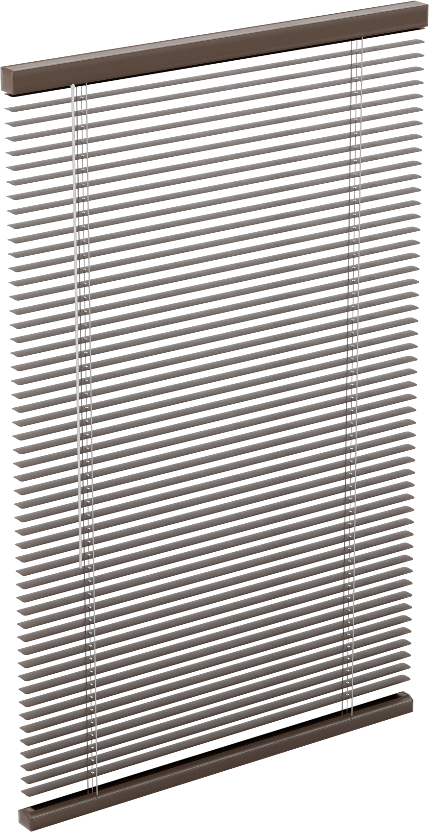 Mini Perde, Koyu Kahverengi Alüminyum, 30" Genişlik x 4 Fit Uzunluk